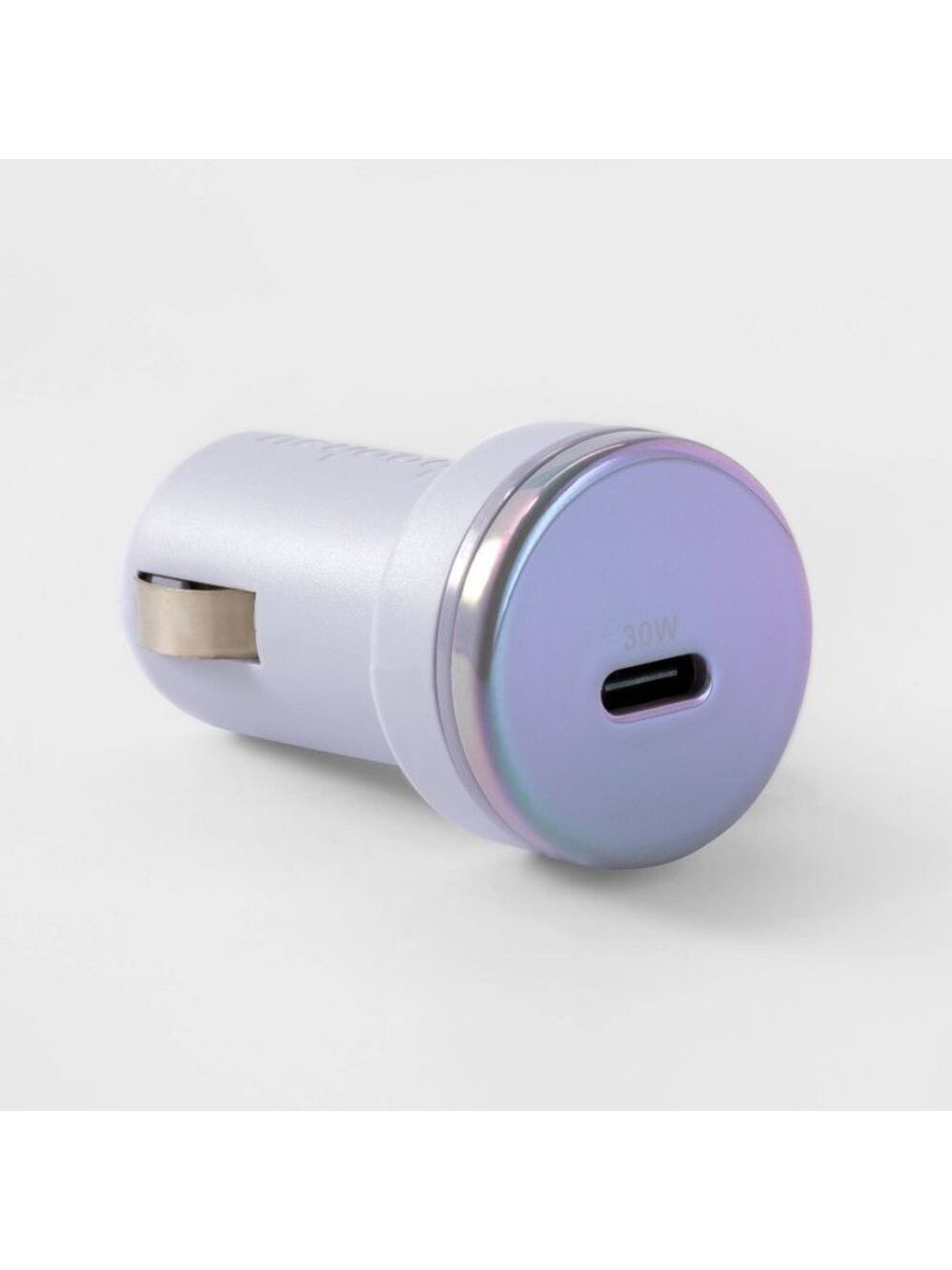 New Light Purple Single Port USB-C 30W Car Charger - Picture 3 of 3